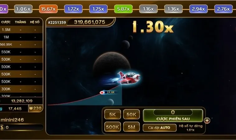 Giao diện chơi game nhanh ZetX Tại SunWin