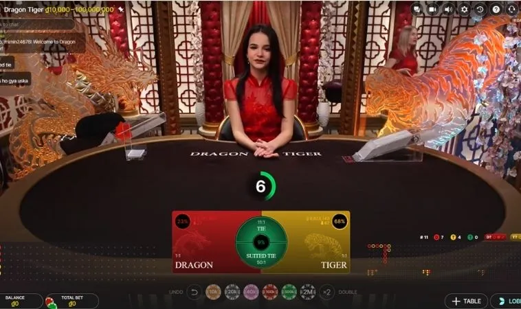 Chơi Dragon Tiger Tại SunWin cùng dealer người thật xinh đẹp