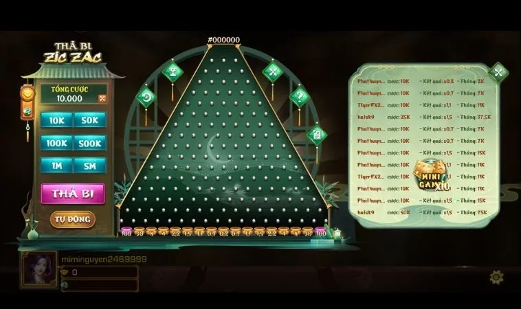 Giao diện chơi game nhanh ZicZac Tại SunWin